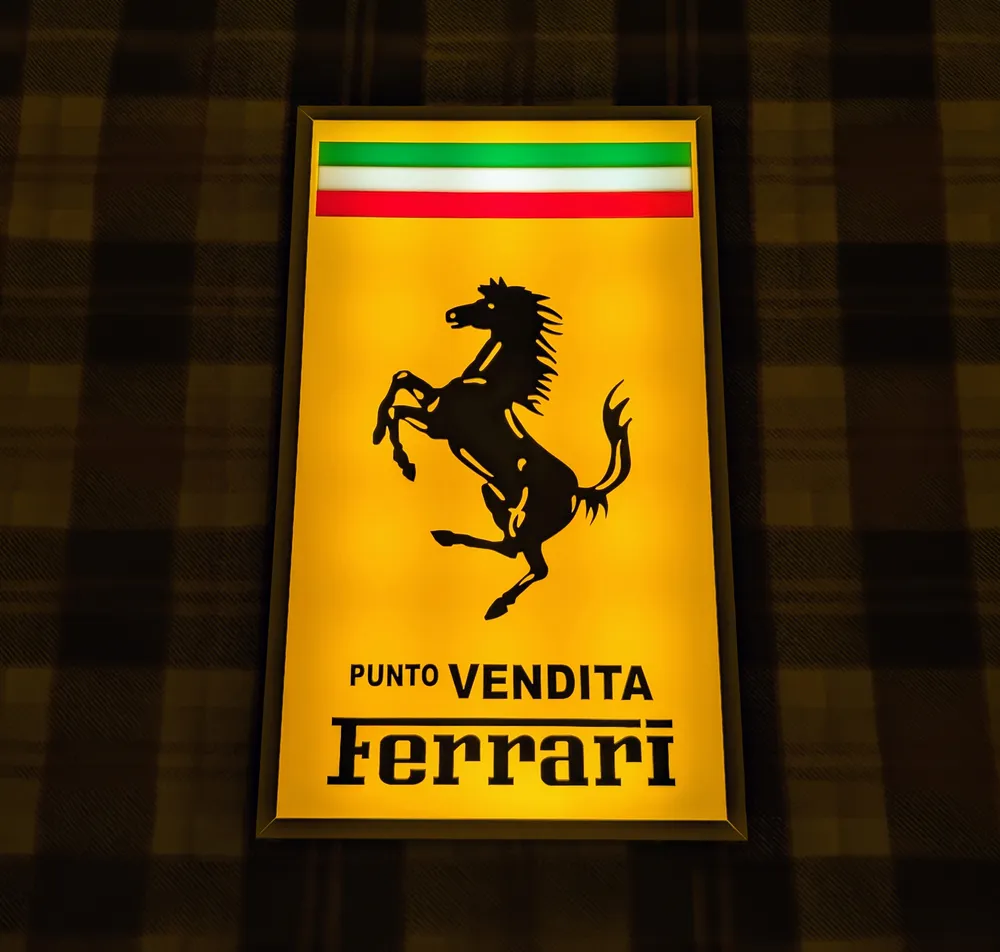 MarketPlace: Illuminated Ferrari “Punto Vendita” 3D Sign