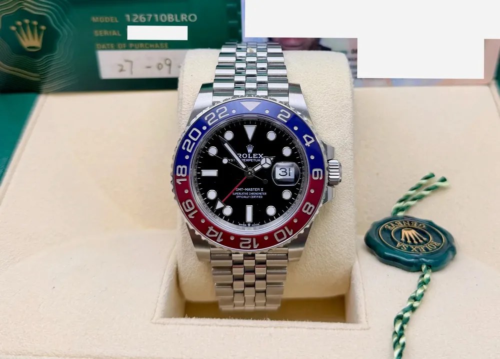 MarketPlace: 2022 Rolex GMT Master II Pepsi Watch Ref. 126710BLRO Full Set