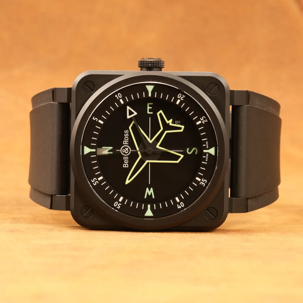 MarketPlace: Bell & Ross BR-03 Gyrocompass Limited Edition Watch Ref. BR03A-CPS-CE/SRB No. 423/999 Full Set