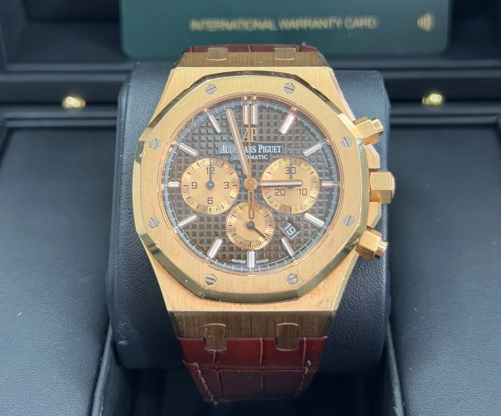MarketPlace: Audemars Piguet Royal Oak Chronograph 18k Rose Gold Watch Ref. 263310r Full Set