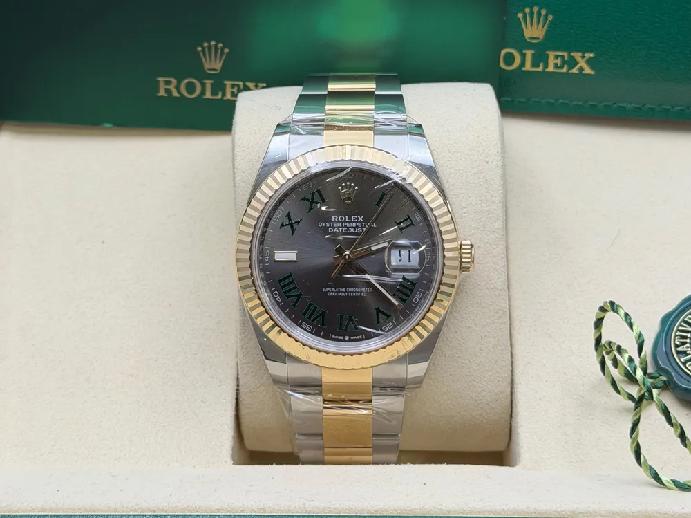 MarketPlace: 2026 Rolex Datejust Two Tone Wimbledon Watch Ref. 12633 Full Set