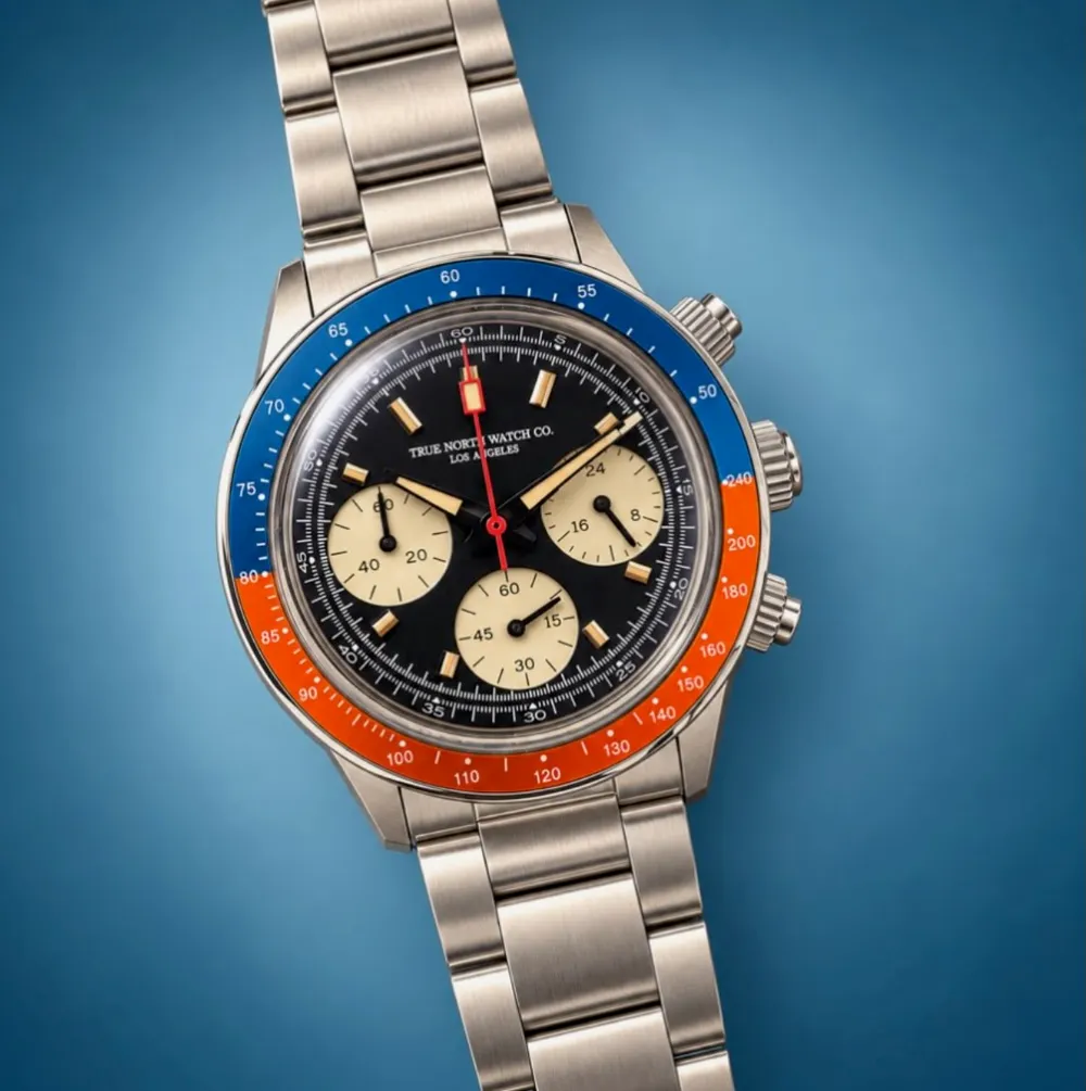 New True North Heritage Chornograph Pepsi Watch Full Set
