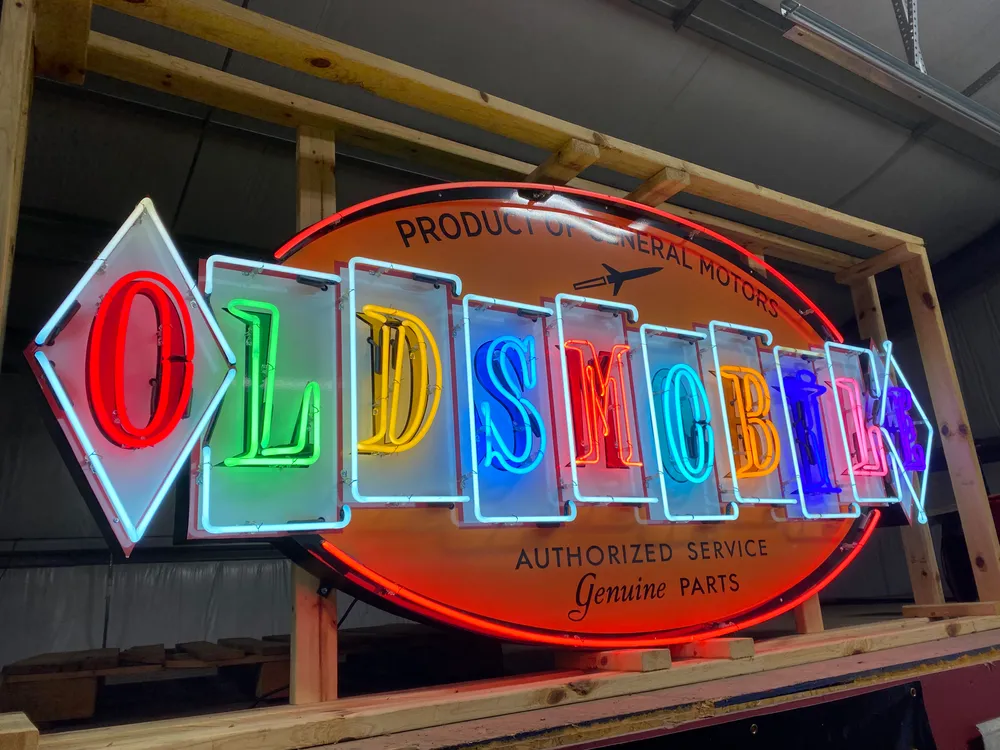 Large Oldsmobile Neon Sign