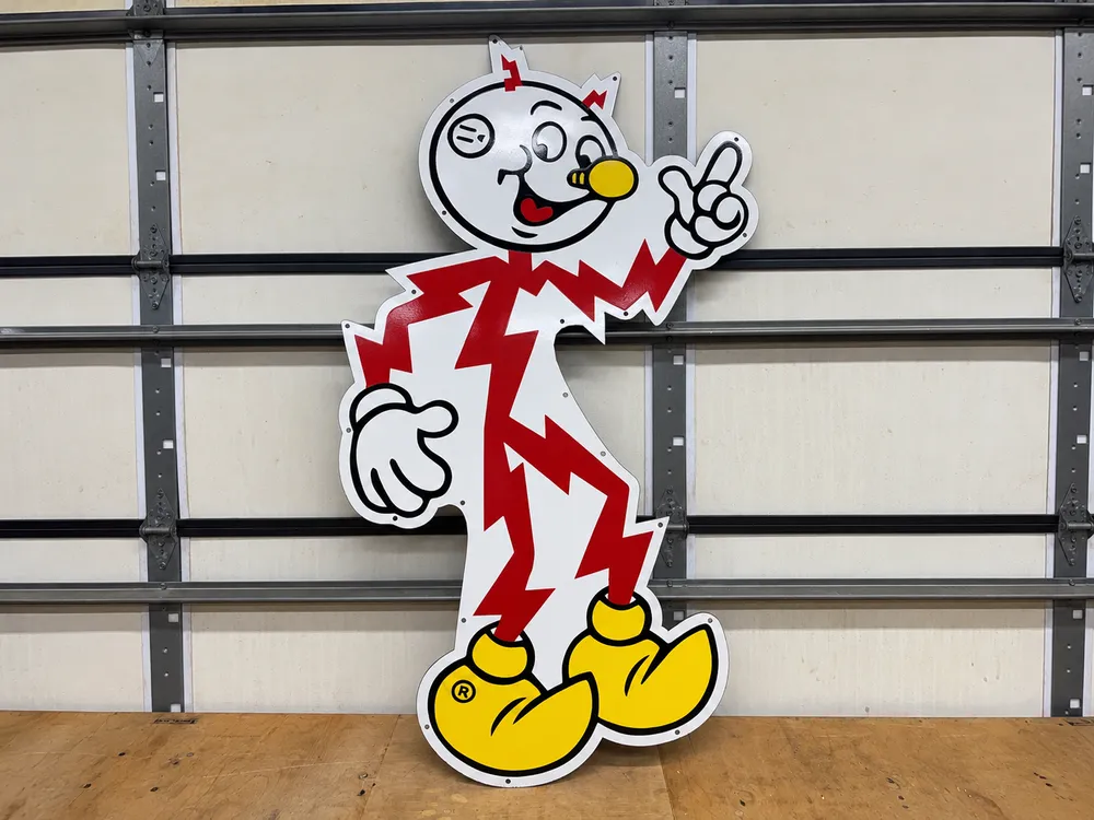Reddy Kilowatt Man Style Porcelain Sign