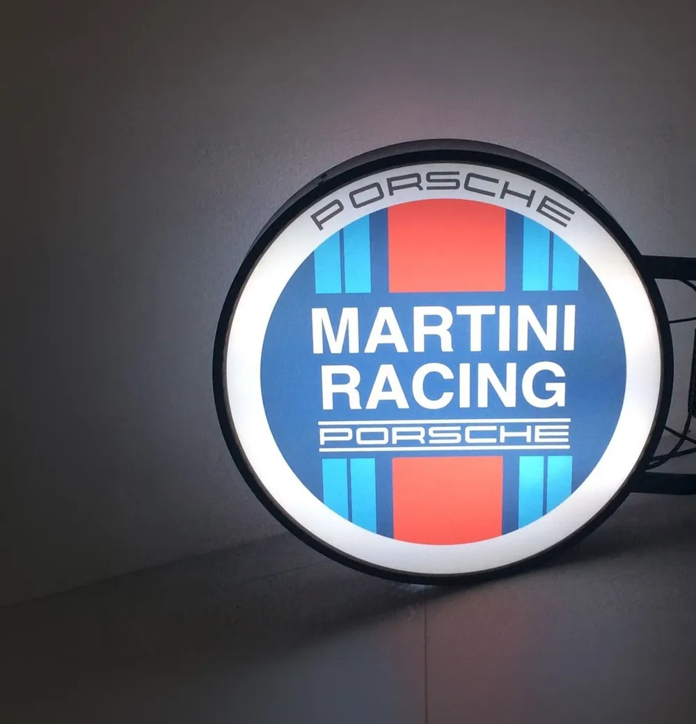 Illuminated Porsche Martini Sign