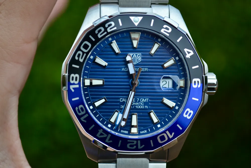 New Tag Heuer Aquaracer GMT "Batman" Watch Ref. WAY201T.BA0927 Full Set