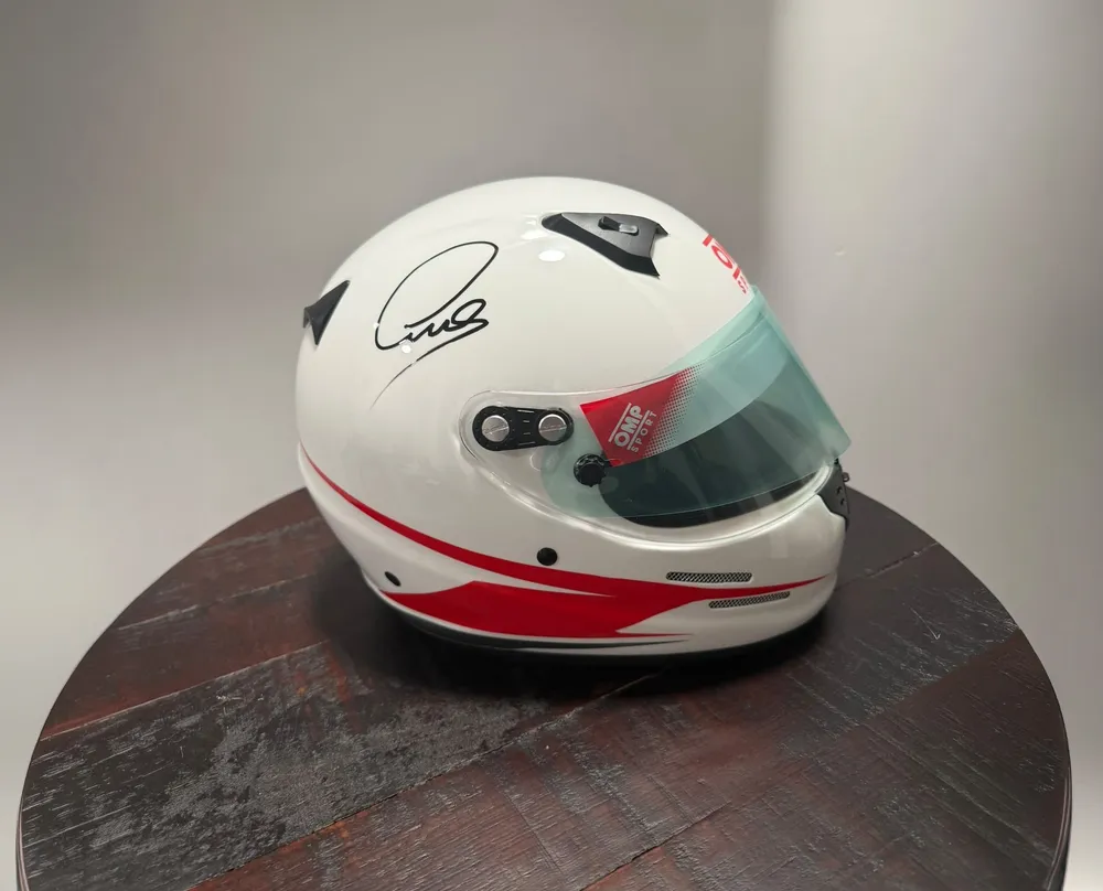 OMP Sport OS70 F1 Helmet Signed by Lewis Hamilton